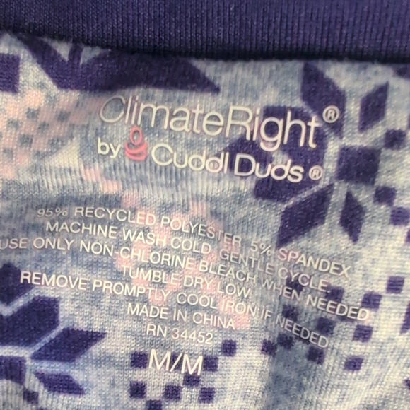 Climate Right Cuddl Duds 2-piece Lounge Set Pajamas M                   R165 - Picture 5 of 10